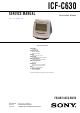 Sony ICF-C630 Service Manual