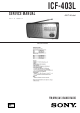 Sony ICF-403L Service Manual