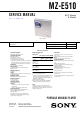 Sony MZ-E510 Service Manual