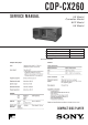 Sony CDP-CX260 Service Manual