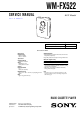 Sony WM-FX522 Service Manual