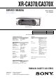 Sony XR-CA370 Service Manual