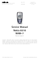 Nokia 8310 Service Manual