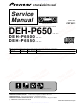 Pioneer DEH-P650 Service Manual