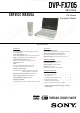 Sony DVP-FX705 Service Manual