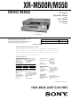 Sony XR-M500R Service Manual