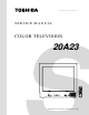 Toshiba 20A23 Service Manual