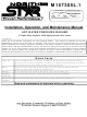 NorthStar 157305 Installation, Operation And Maintenance Manual