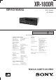 Sony XR-1800R Service Manual