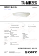 Sony TA-MR2ES Service Manual