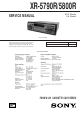 Sony XR-5790R Service Manual