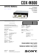 Sony CDX-M800 Service Manual