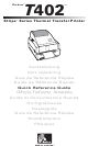 Zebra T402 Quick Reference Manual