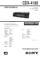 Sony CDX-4180 Service Manual