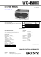Sony WX-4500X Service Manual