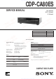 Sony CDP-CA80ES Service Manual