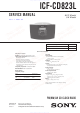 Sony ICF-CD823L Service Manual