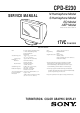 Sony CPD-E230 Service Manual