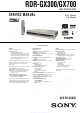Sony RDR-GX300 Service Manual