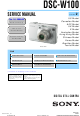 Sony DSC-W100 Service Manual