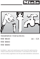 Miele KM 5840 Installation Instructions Manual