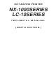 Star Micronics NX-1000 series Technical Manual