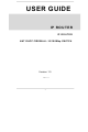 Generic IP ROUTER User Manual