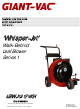 Giant-Vac Whisper-Jet Assembly Instructions Manual