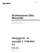 Sony PDW-F30 Operating Instructions Manual