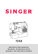 Singer 7258 Instruction Manual