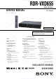 Sony RDR-VXD655 Service Manual
