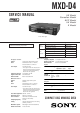 Sony MXD-D4 Service Manual