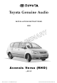 Toyota Audio 2001 Avensis Verso Installation Instructions Manual