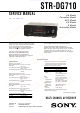 Sony STR-DG710 Service Manual