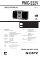 Sony PMC-222V Service Manual