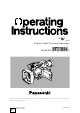 Panasonic AG-DVX100A Operating Instructions Manual