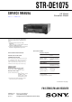 Sony STR-DE1075 Service Manual