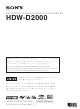 Sony HDW-D2000 Operation Manual