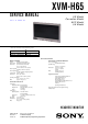 Sony XVM-H65 Service Manual