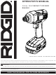 RIDGID R842301 Operator's Manual