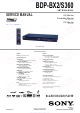Sony BDP-BX2 Service Manual