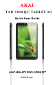 Akai TAB-7830 QC TABLET 3G Quick Start Manual