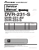 Pioneer DVR-231-S Service Manual