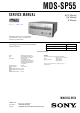 Sony MDS-SP55 Service Manual