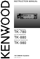 kenwood tk 880 manual