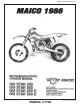 Maico GM STAR 250 1986 Owner's Manual