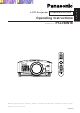Panasonic PT-L730NTE Operating Instructions Manual