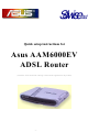 Asus AAM6000EV Quick Setup Instructions Manual