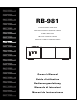 Rotel RB-981 Owner's Manual