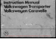 Volkswagen Transporter Instruction Manual